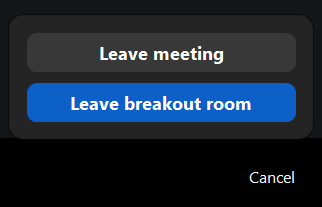 Leave breakout room